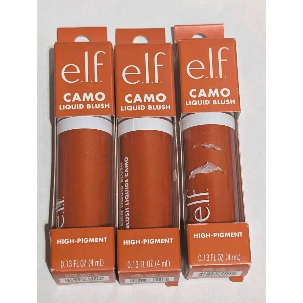 3 - e.l.f. Camo Liquid Blush High Pigment 0.13 fl oz Gorg Orange NIB